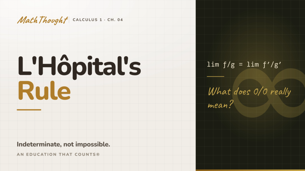 [Cal1] Chapter 04: L’Hôpital’s Rule