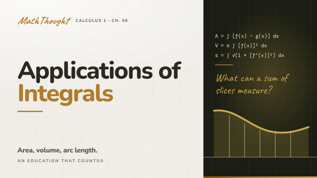 [Cal1] Chapter 06: Applications of Integrals